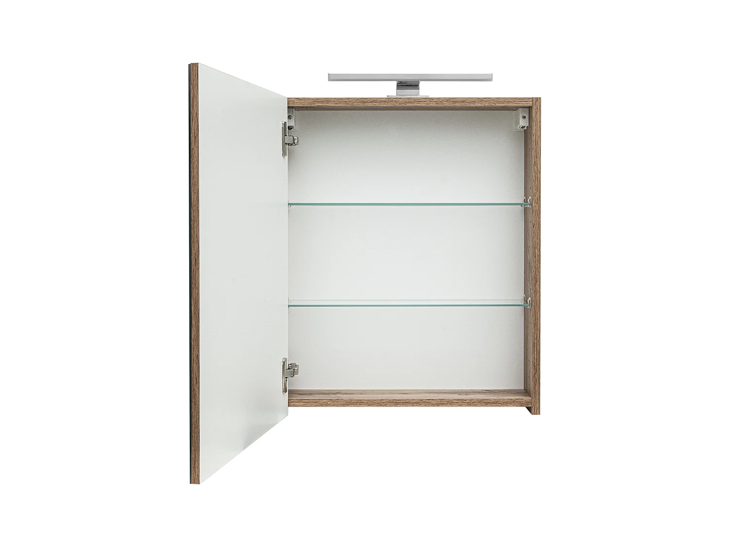 Ensemble de salle de bain 50 cm Chêne Wotan Meuble avec lavabo Colonne haute Meuble avec miroir Sol