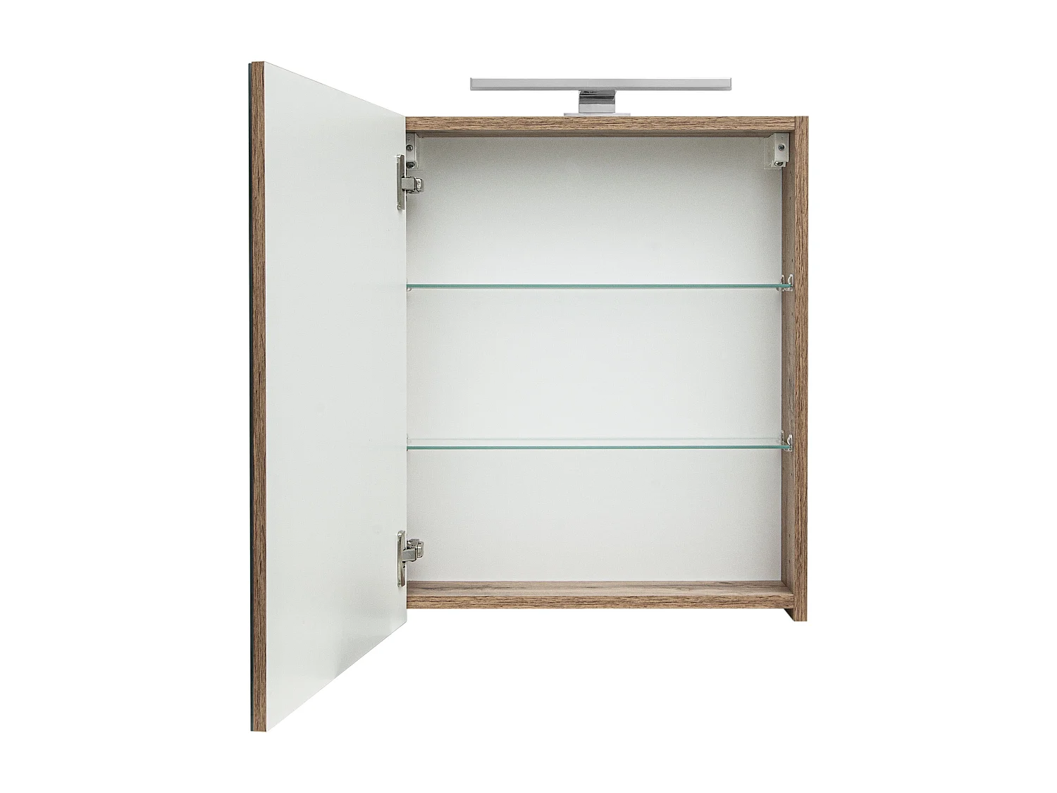 Ensemble de salle de bain 50 cm Chêne Wotan Meuble avec lavabo Colonne haute Meuble avec miroir Sol