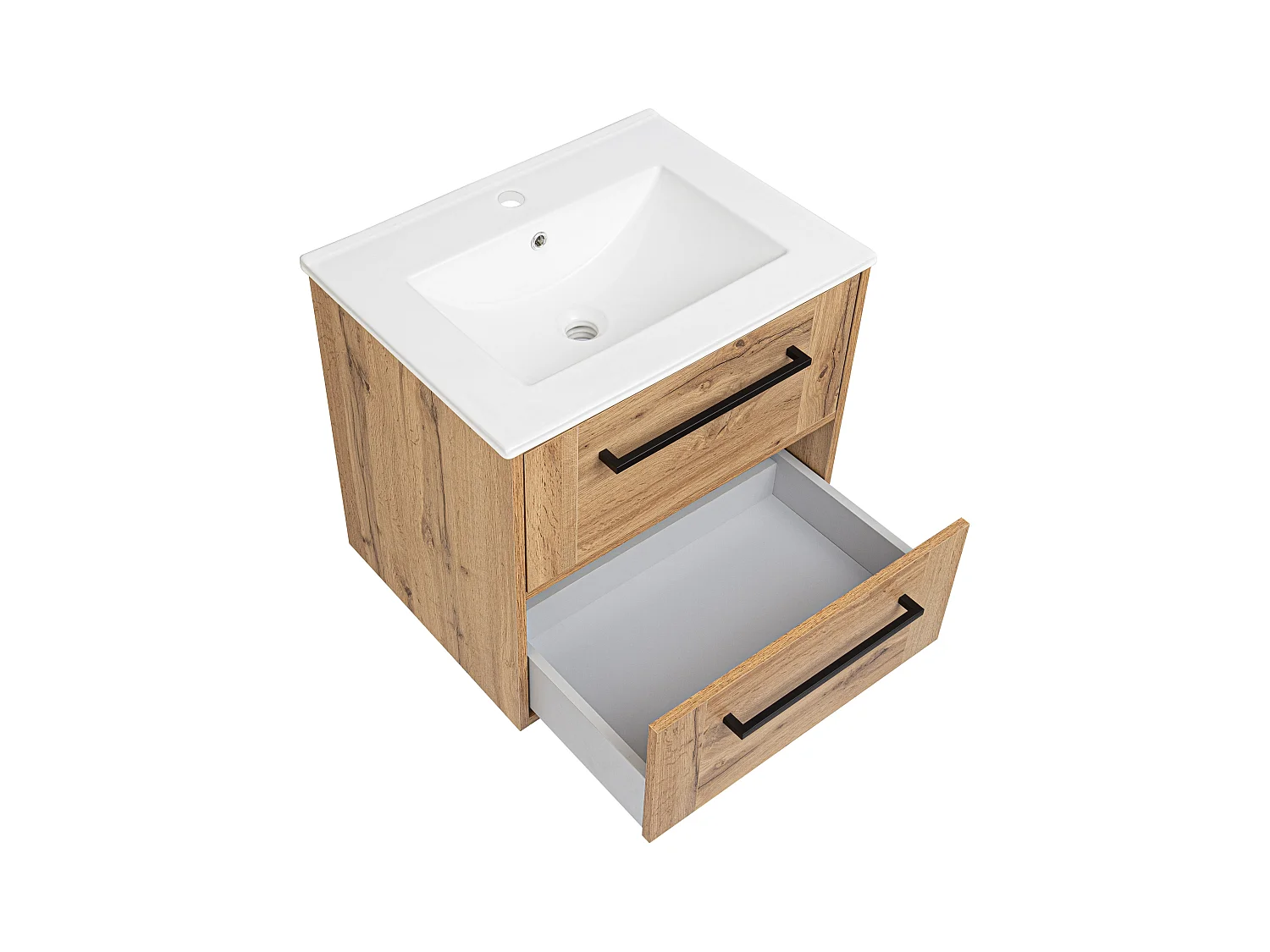 Ensemble de salle de bain 60 cm Meuble avec lavabo Chêne Wotan Vivien
