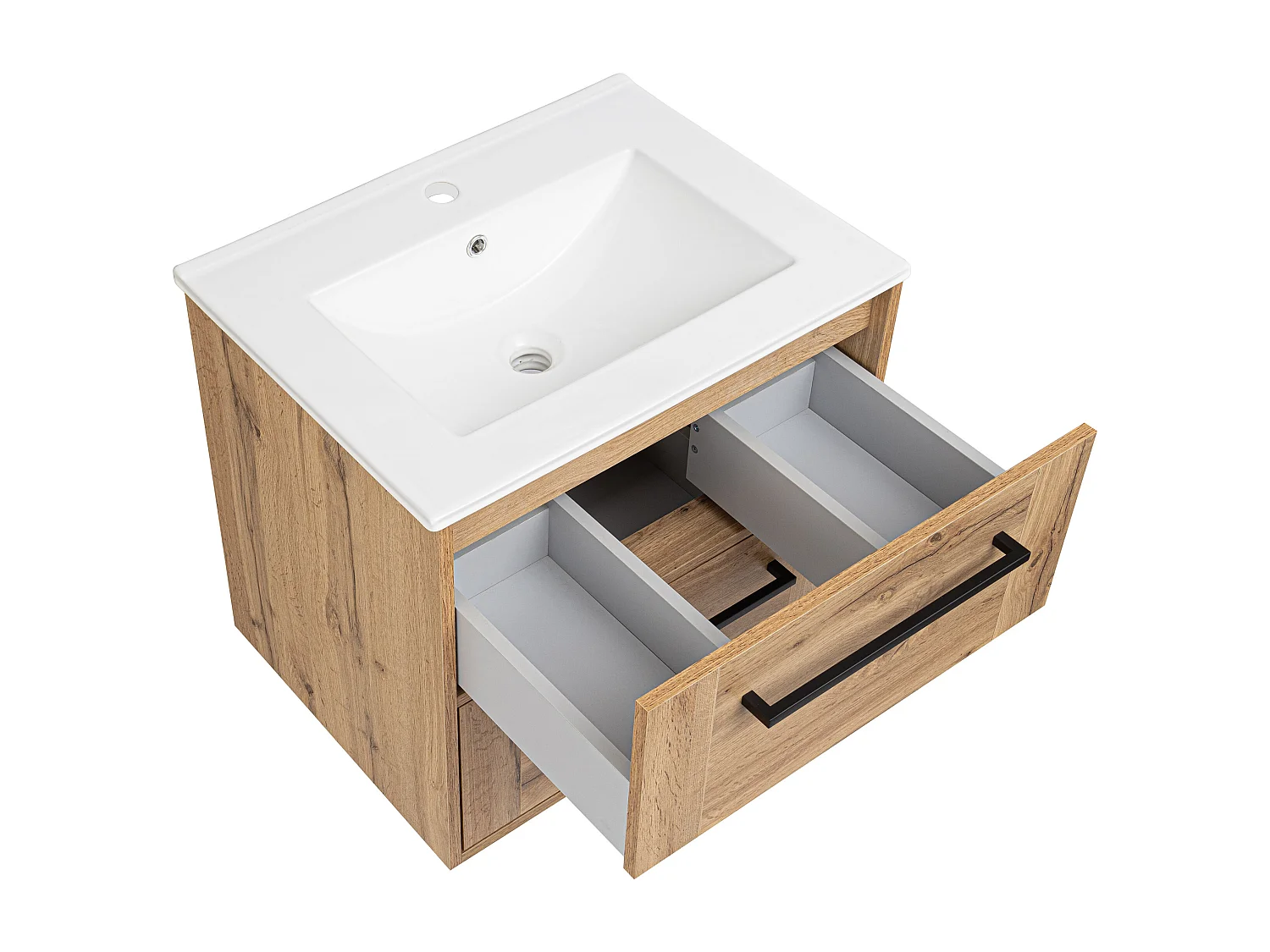 Ensemble de salle de bain 60 cm Meuble avec lavabo Chêne Wotan Vivien