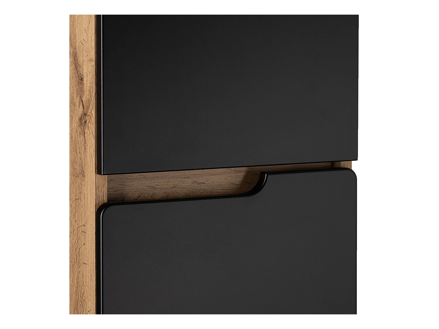 Ensemble de salle de bain 60 cm Alma Colonne Chêne Wotan / Noir mat