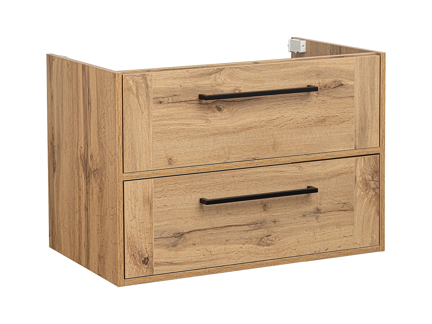 Badezimmerset 80cm Schrank mit Waschbecken Eiche Wotan Vivien