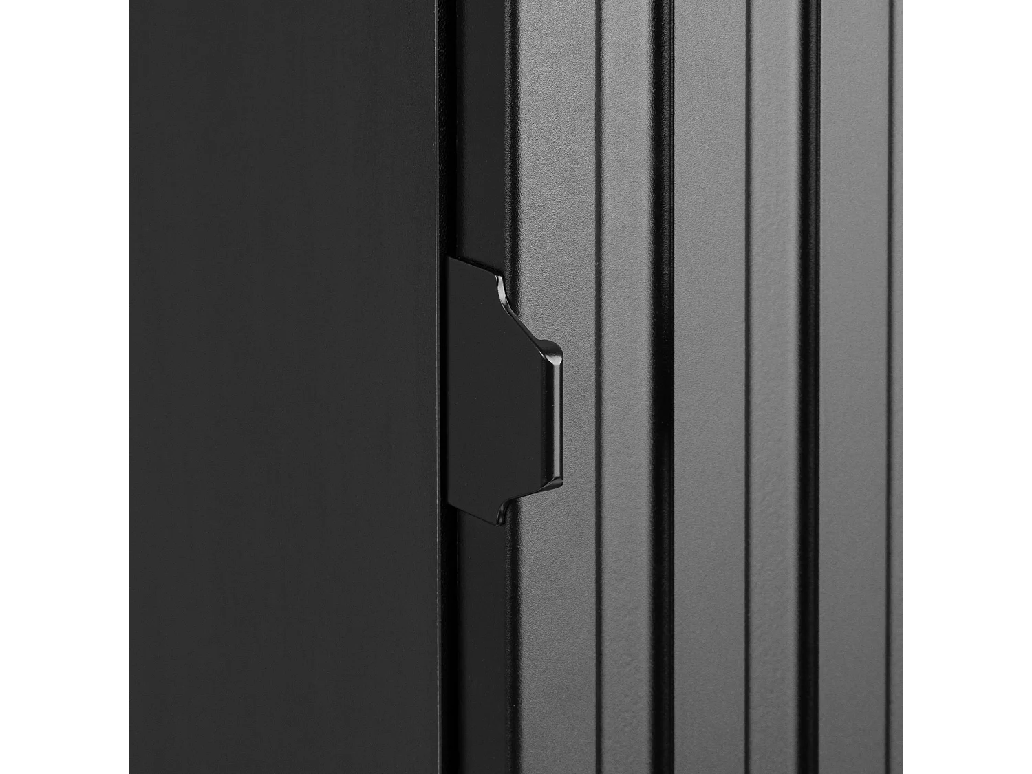 Ensemble de salle de bain 60 cm Façades rainurées Noir Amy Colonne