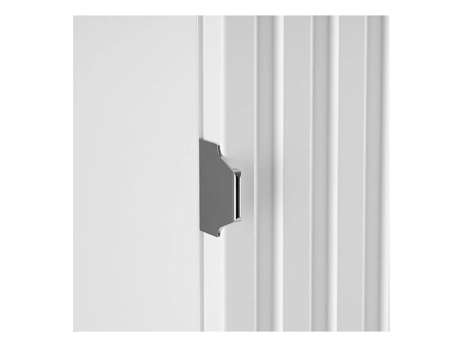 Ensemble de salle de bain 60 cm Façades rainurées Blanc Amy Colonne