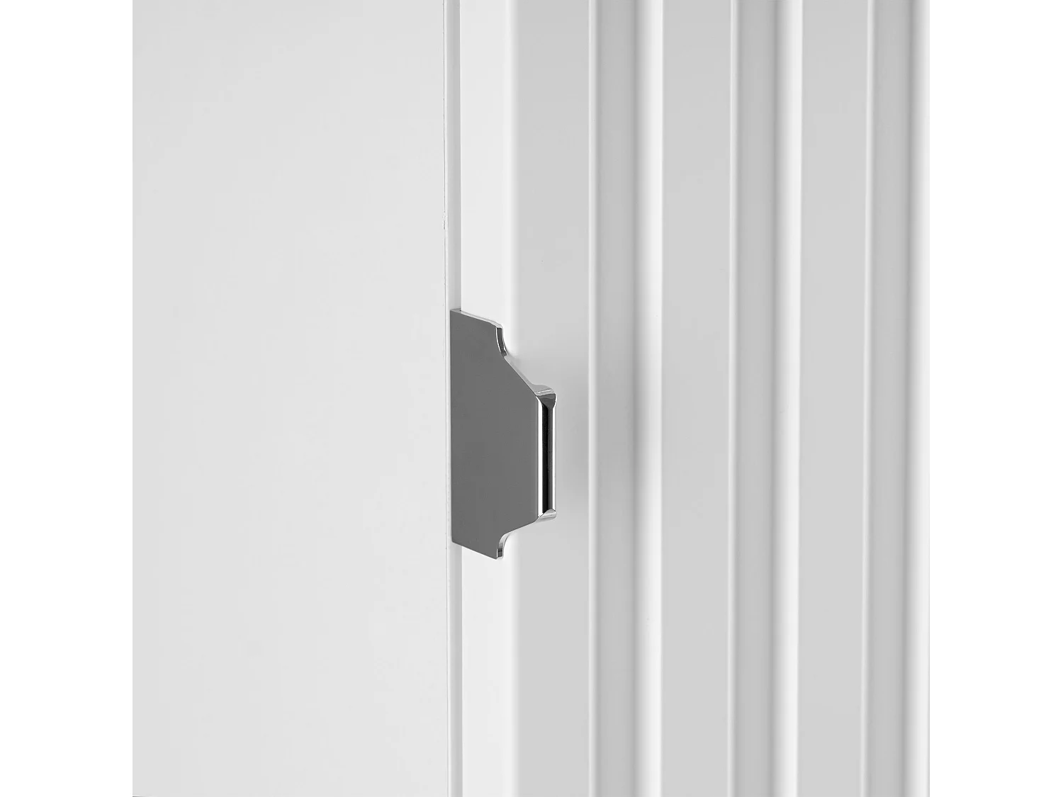 Ensemble de salle de bain 60 cm Façades rainurées Blanc Amy Colonne