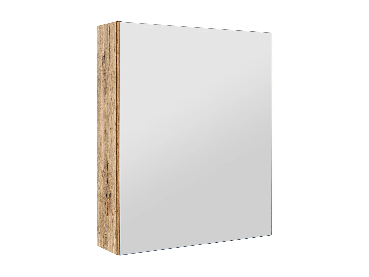 Zestaw Łazienkowy 60cm 2S Alma Szafka z Lustrem Dąb Wotan / Czarny Mat