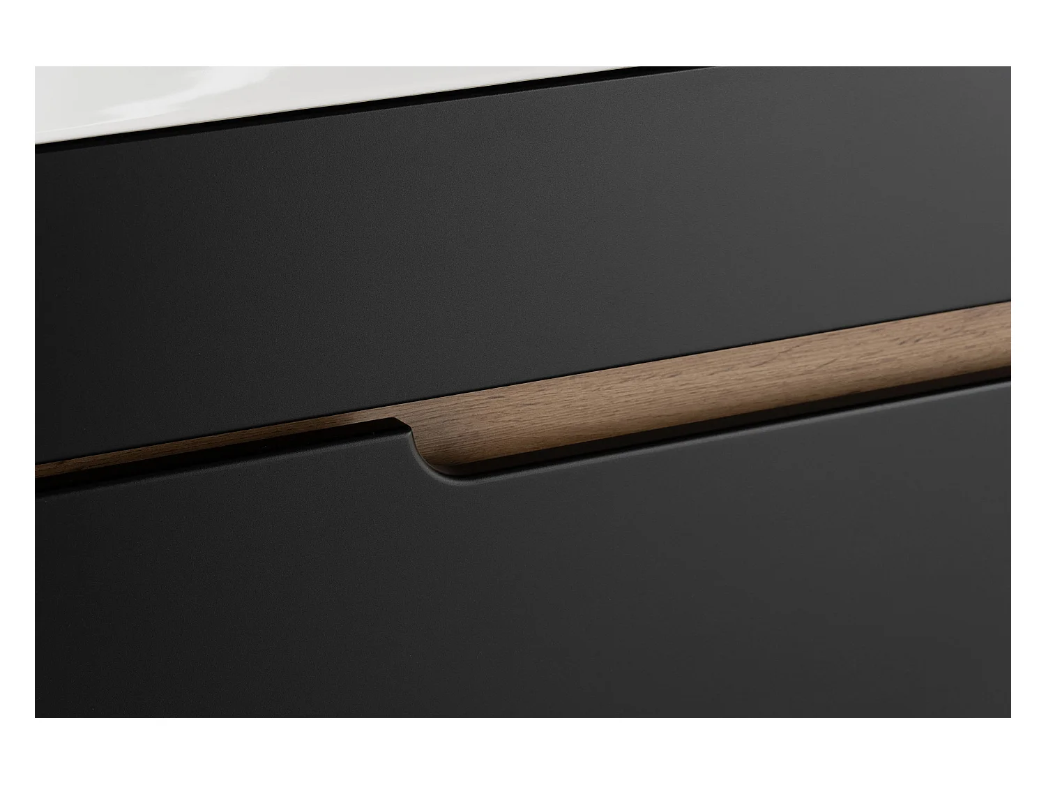 Ensemble de salle de bain sur pied Armoire avec lavabo 80 cm Chêne Wotan / Noir Alma