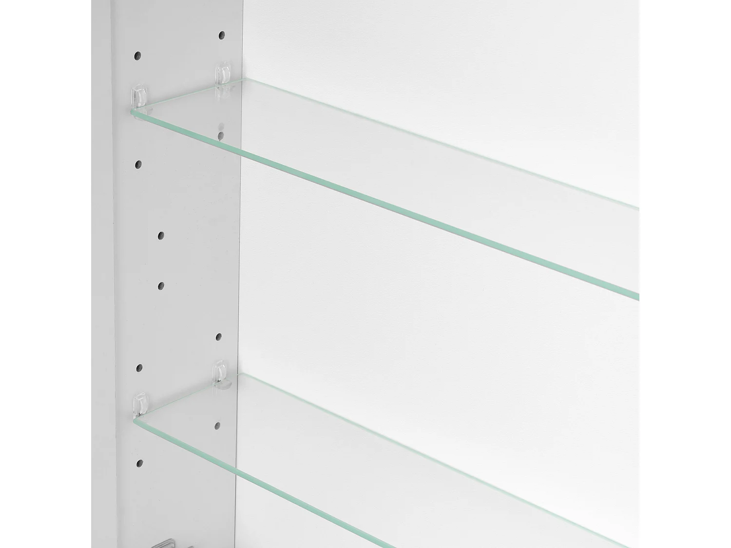 Ensemble de salle de bain 60 cm Façades rainurées Blanc Amy Colonne Armoire avec miroir