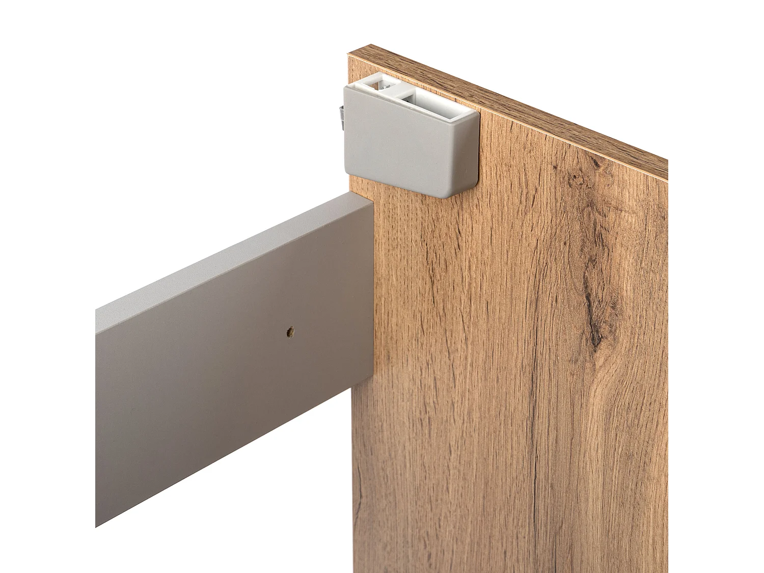 Badezimmer-Set Stehschrank mit Waschbecken 60cm Eiche Wotan / Schwarz Alma 2 Türen