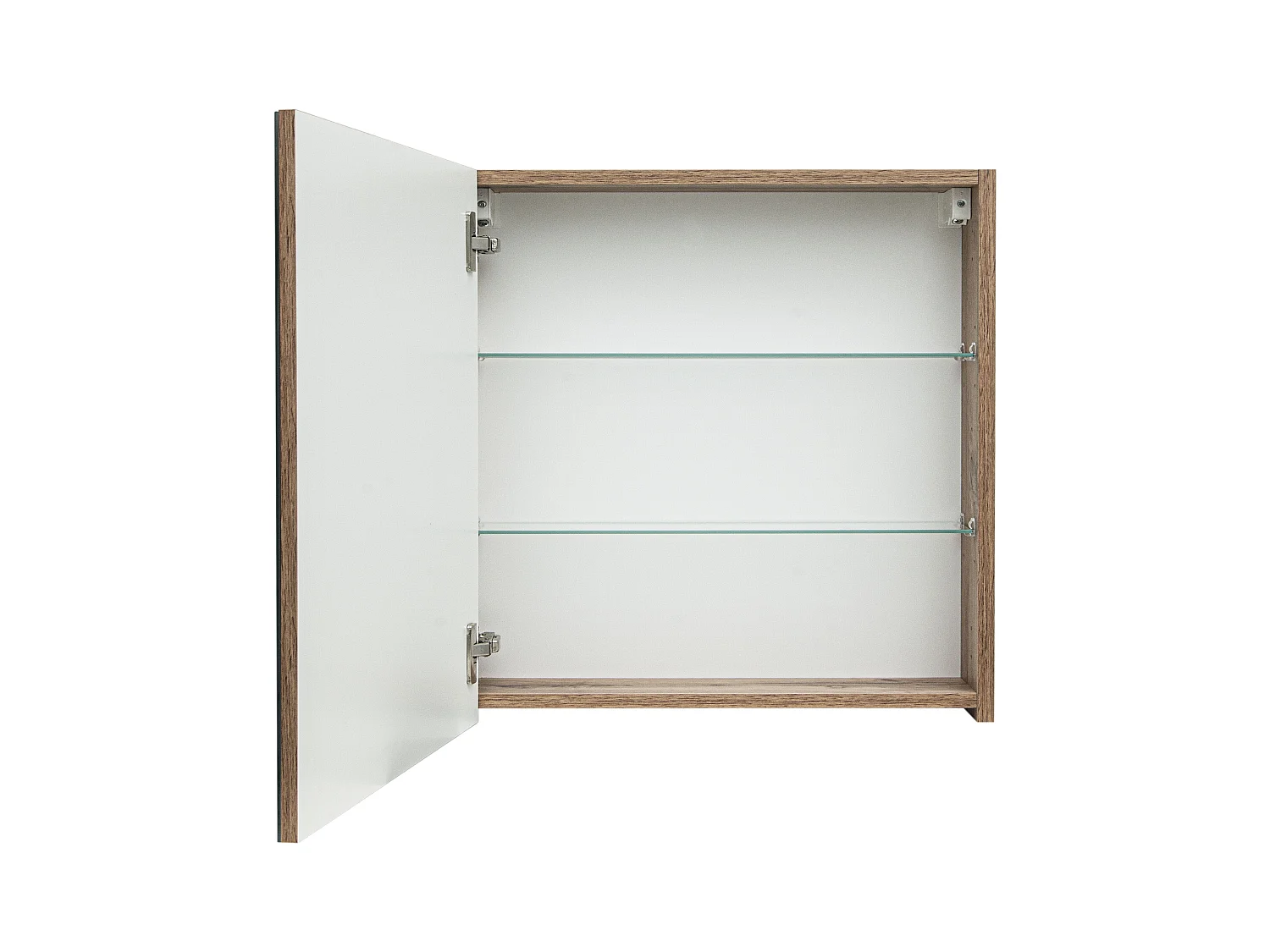 Ensemble de salle de bain 60 cm Alma Armoire avec miroir Chêne Wotan / Noir mat