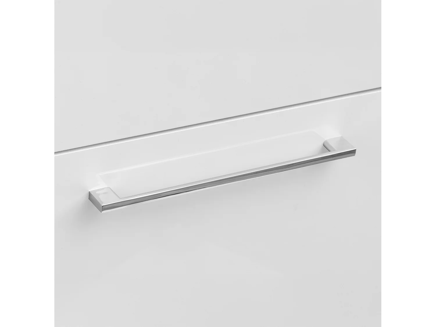 Ensemble de salle de bain 50 cm Meuble avec lavabo 2 tiroirs Blanc brillant Sol Blanc