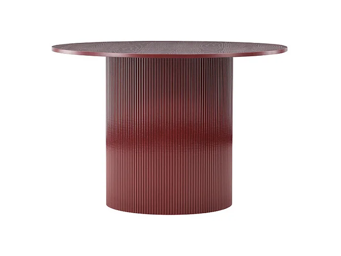 Table à Manger Nervurée "Lenox" 110cm Bordeaux