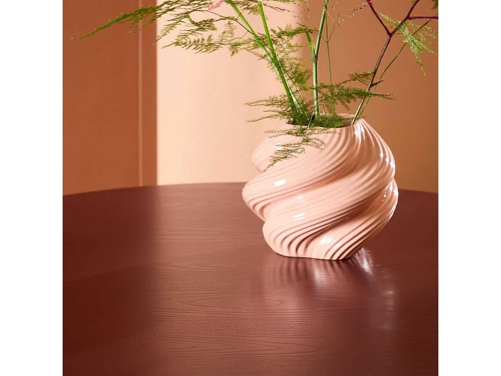 Table à Manger Nervurée "Lenox" 110cm Bordeaux