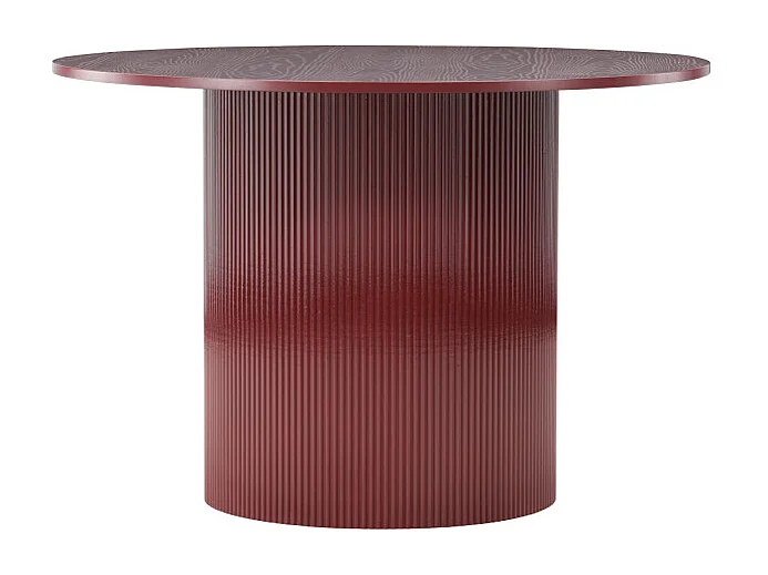 Table à Manger Nervurée "Lenox" 110cm Bordeaux