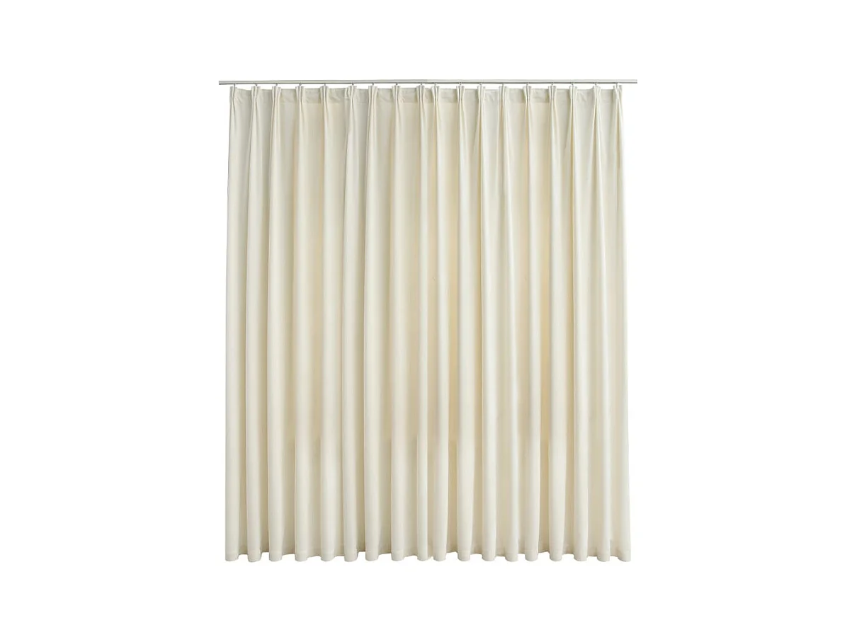 Verdunkelungsvorhang mit Haken Samt Creme 290 x 245 cm
