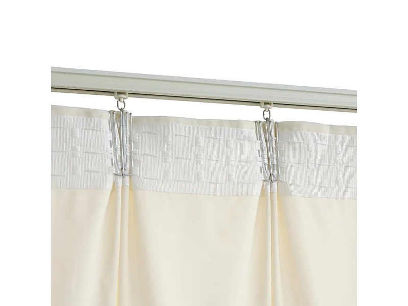 Verdunkelungsvorhang mit Haken Samt Creme 290 x 245 cm