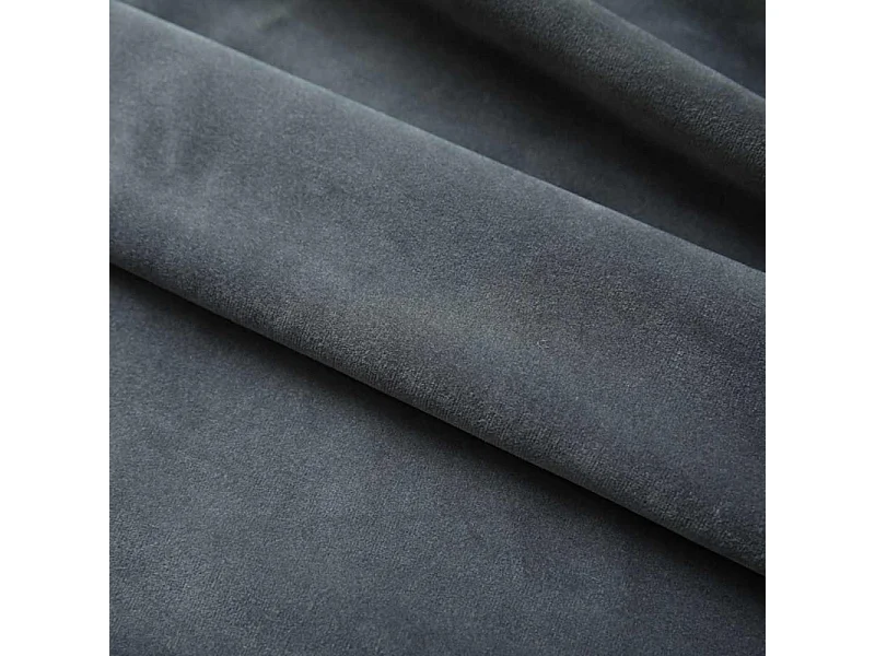 Verdunkelungsvorhang mit Haken Samt Anthrazit 290 x 245 cm