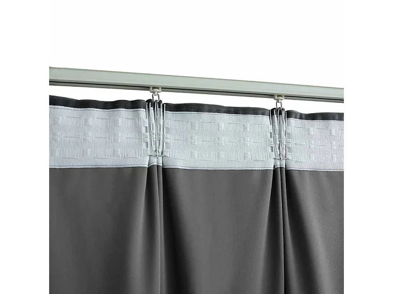 Verdunkelungsvorhang mit Haken Samt Anthrazit 290 x 245 cm