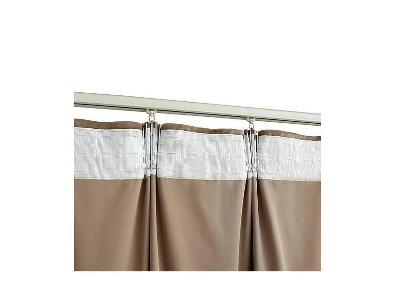 Verdunkelungsvorhang mit Haken Samt Beige 290 x 245 cm