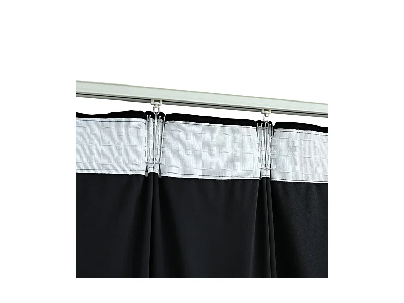 Verdunkelungsvorhang mit Haken Samt Schwarz 290 x 245 cm
