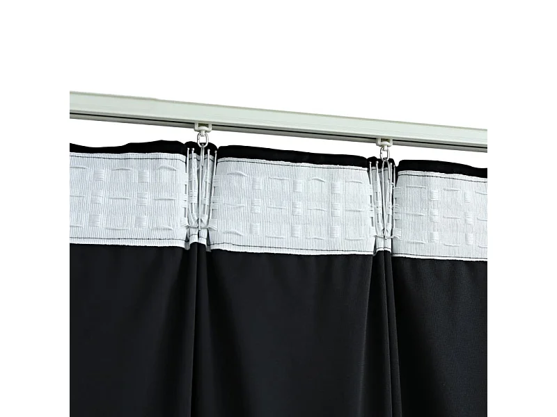 Verdunkelungsvorhang mit Haken Samt Schwarz 290 x 245 cm