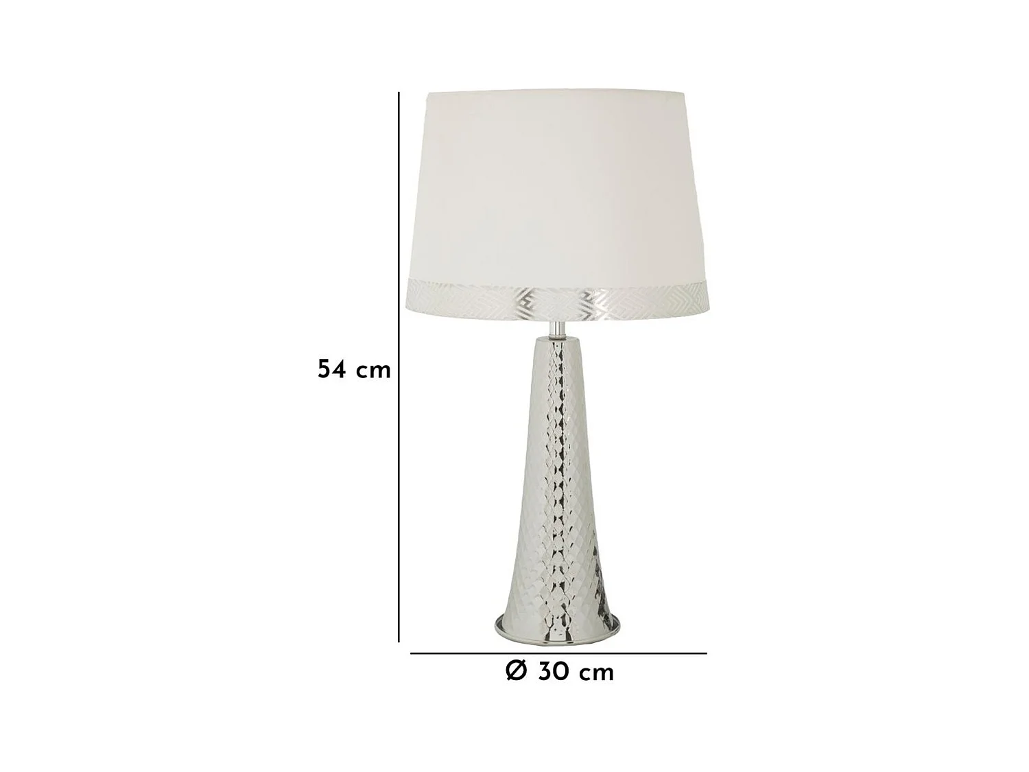 Lampa Stołowa MF902, Srebrny, 30x30x54 cm, Epikasa