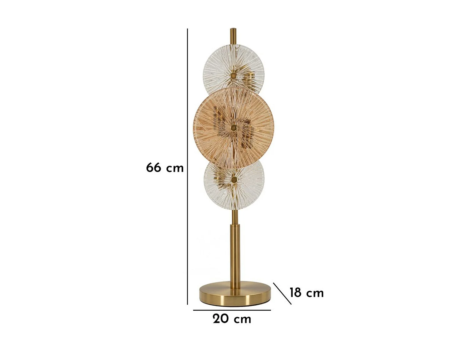 Lampa Stołowa MF919, Brązowy, 20x18x66 cm, Seven Design