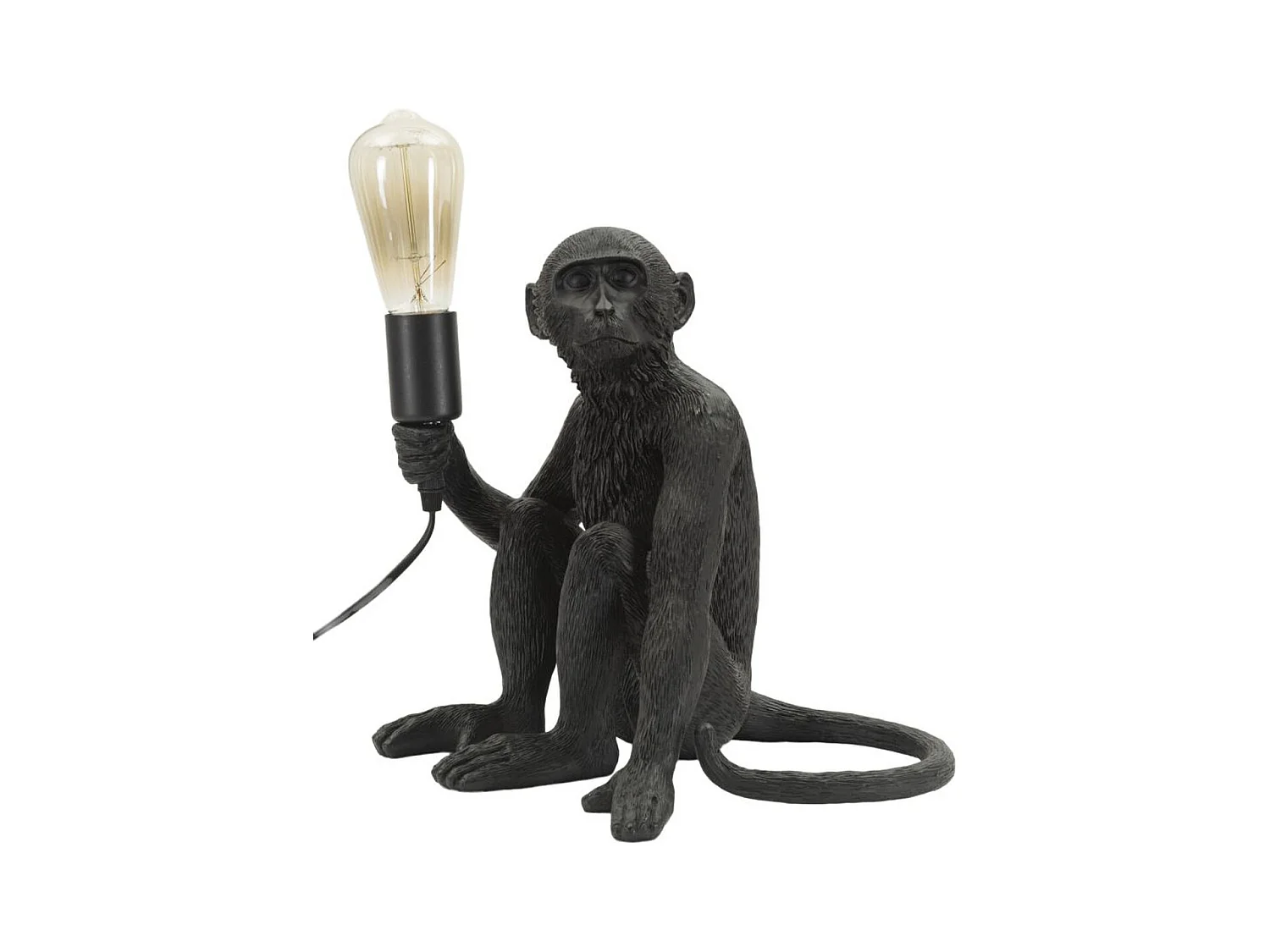 Candeeiro de Mesa Macaco 1, Preto, 33x33x32 cm, Epikasa