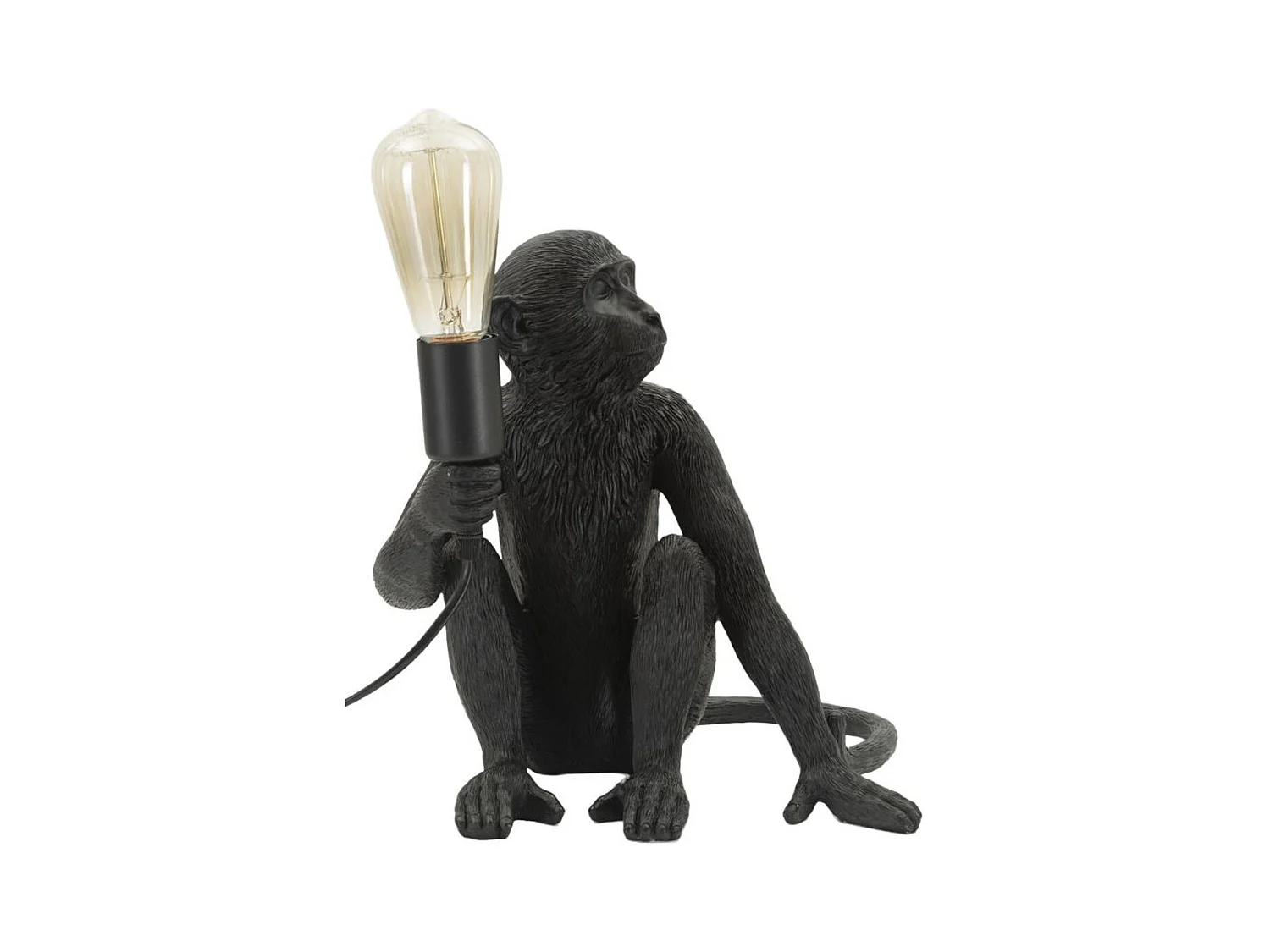 Candeeiro de Mesa Macaco 1, Preto, 33x33x32 cm, Epikasa