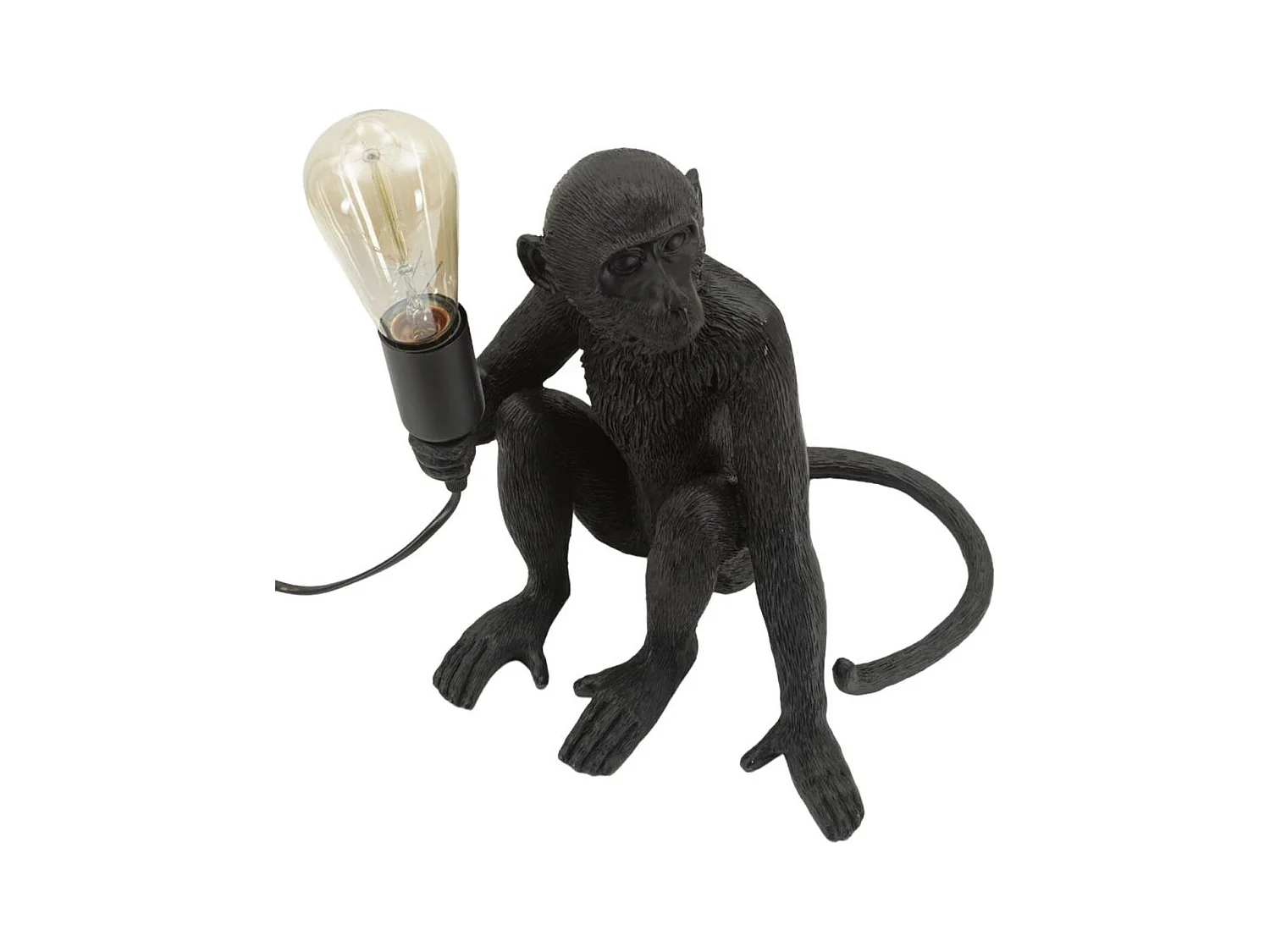 Candeeiro de Mesa Macaco 1, Preto, 33x33x32 cm, Epikasa