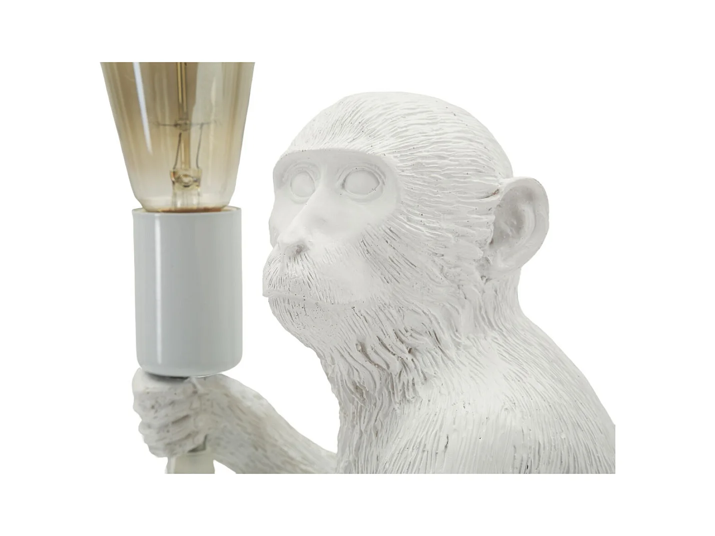 Lampada da Tavolo Scimmia, Bianco, 33x33x32 cm, Epikasa