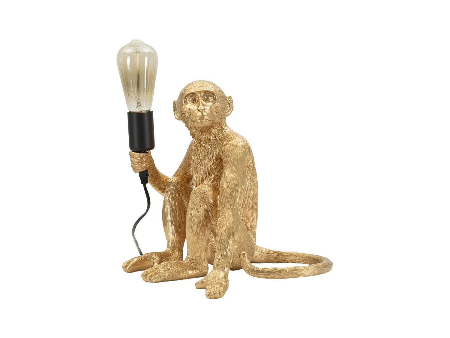 Lampe à Poser Singe 2, Or, 33x33x32 cm, Epikasa