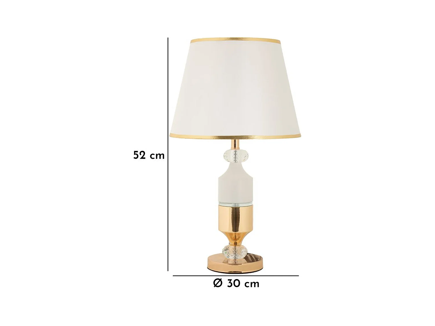 Lampa Stołowa MF905, Biały, 30x30x52 cm, Epikasa