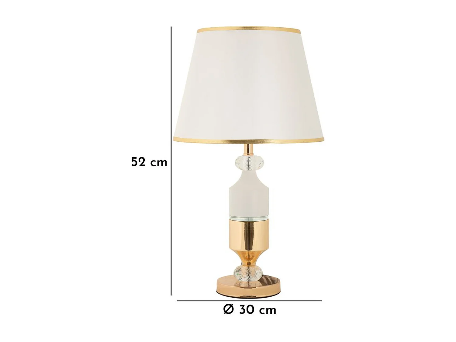 Lampa Stołowa MF905, Biały, 30x30x52 cm, Epikasa