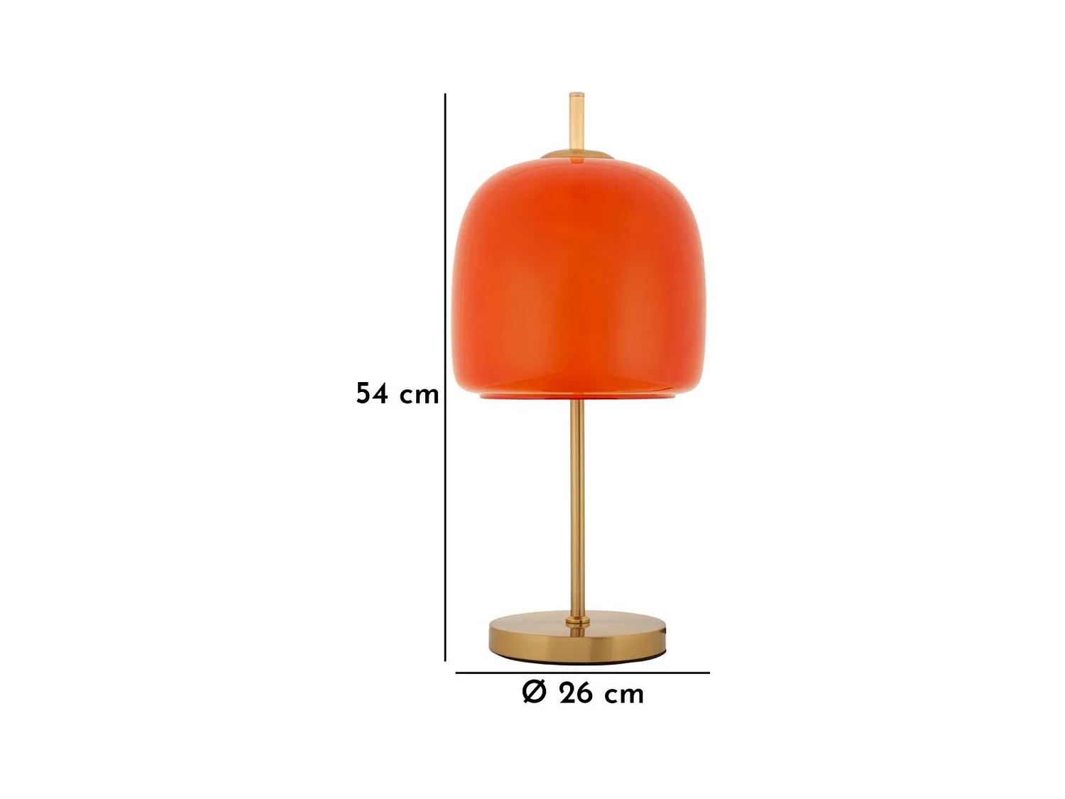 Lampa Stołowa MF923, Pomarańczowy, 30x16x53 cm, Epikasa