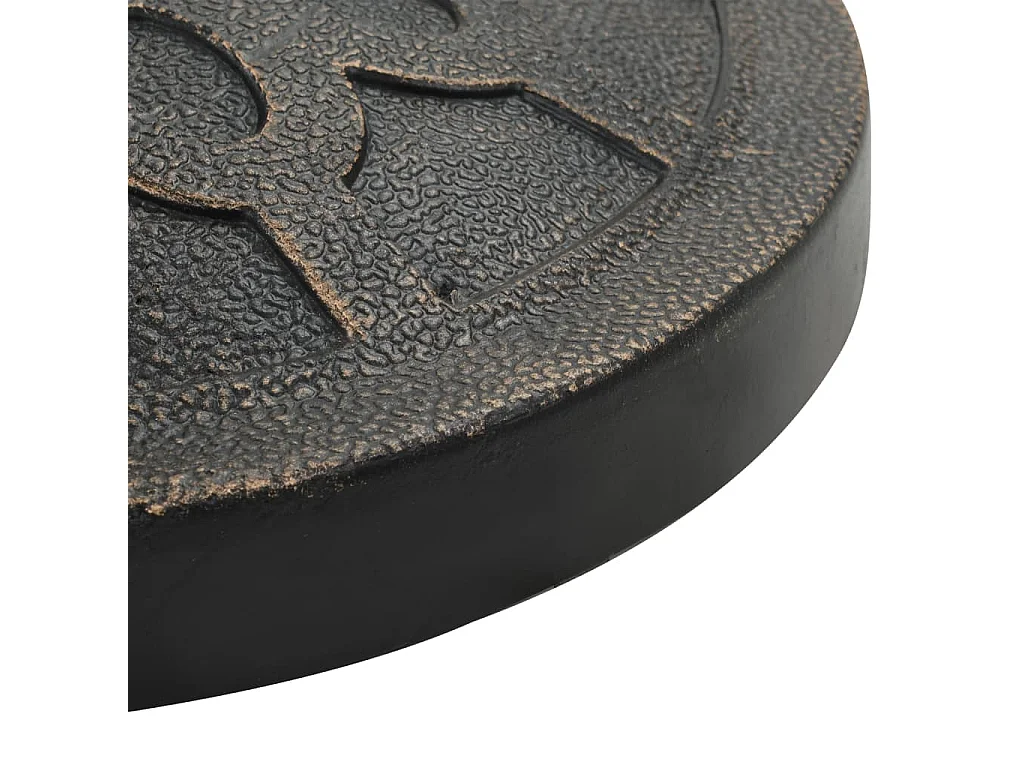 Emilie-Rose  Socle rond de parasol Polyrésine 13 kg Bronze