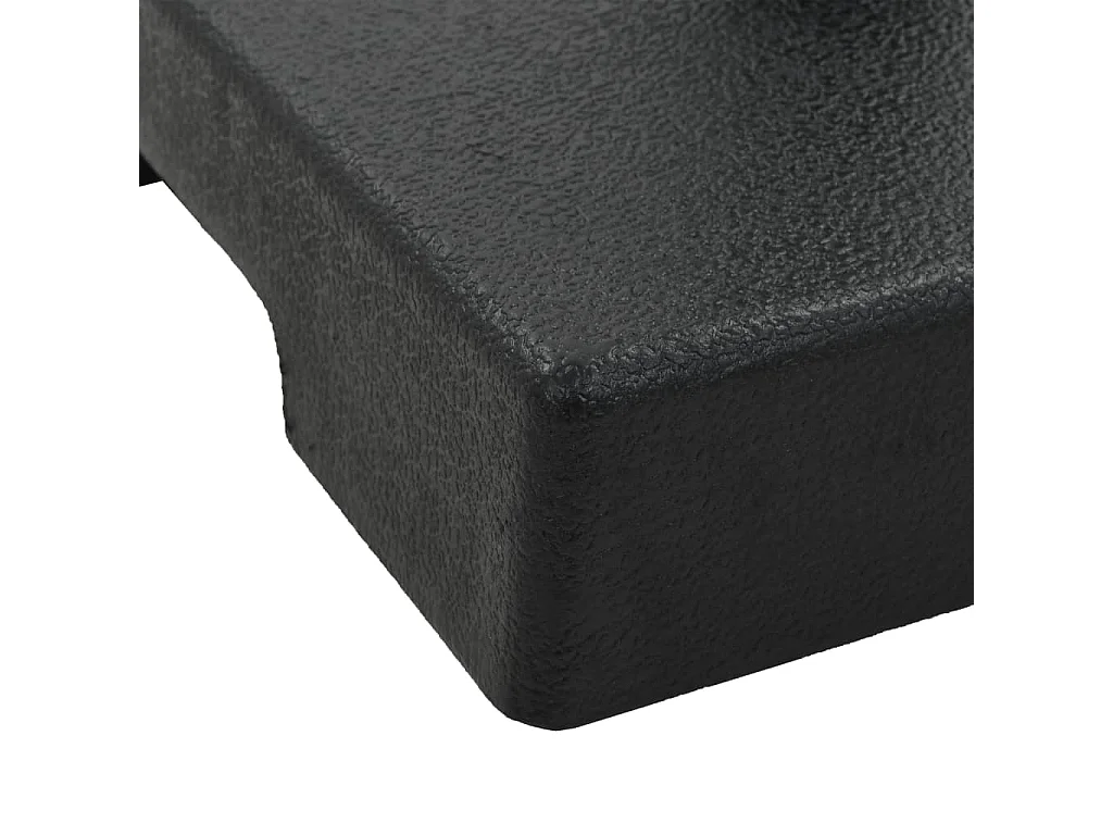 Hønefoss  Base de sombrilla cuadrada de poliresina negra 8 kg