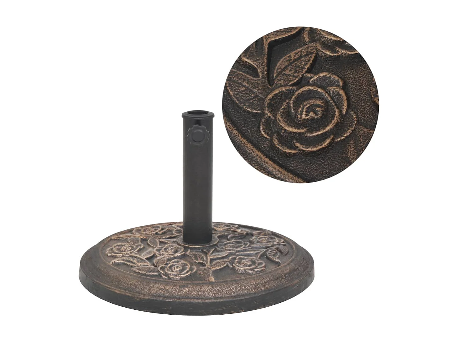 Xylon  Socle de parasol Résine Rond Bronze 9 kg