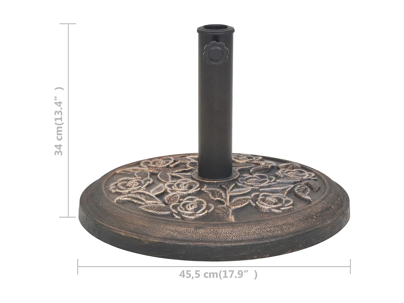 Xylon  Socle de parasol Résine Rond Bronze 9 kg