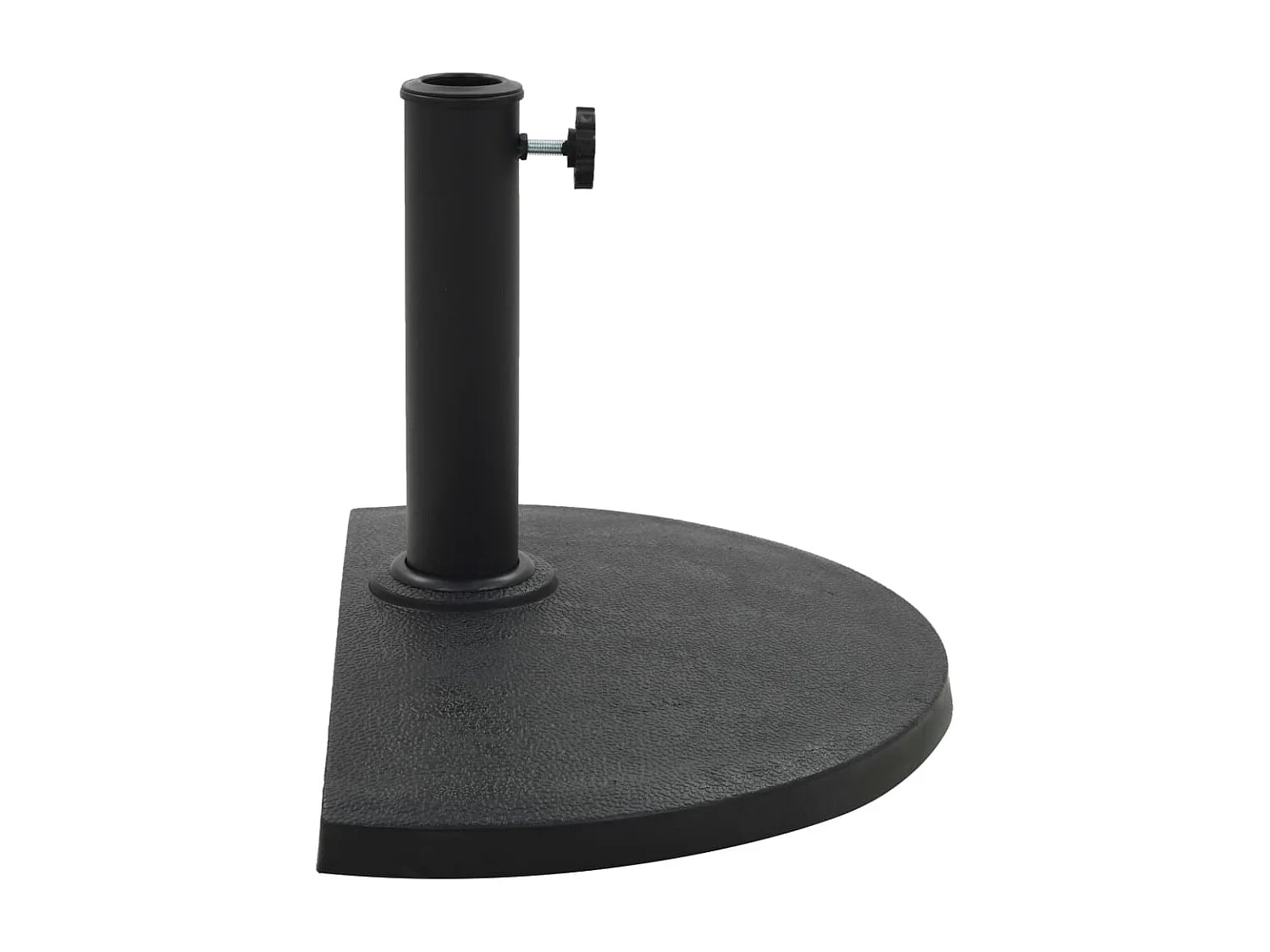 Hønefoss  Base de sombrilla de semicírculo de poliresina negra 9 kg