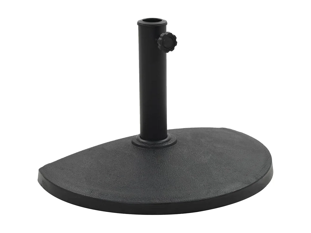 Hønefoss  Base de sombrilla de semicírculo de poliresina negra 9 kg