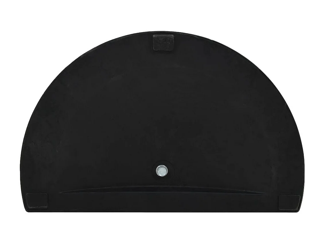 Hønefoss  Base de sombrilla de semicírculo de poliresina negra 9 kg