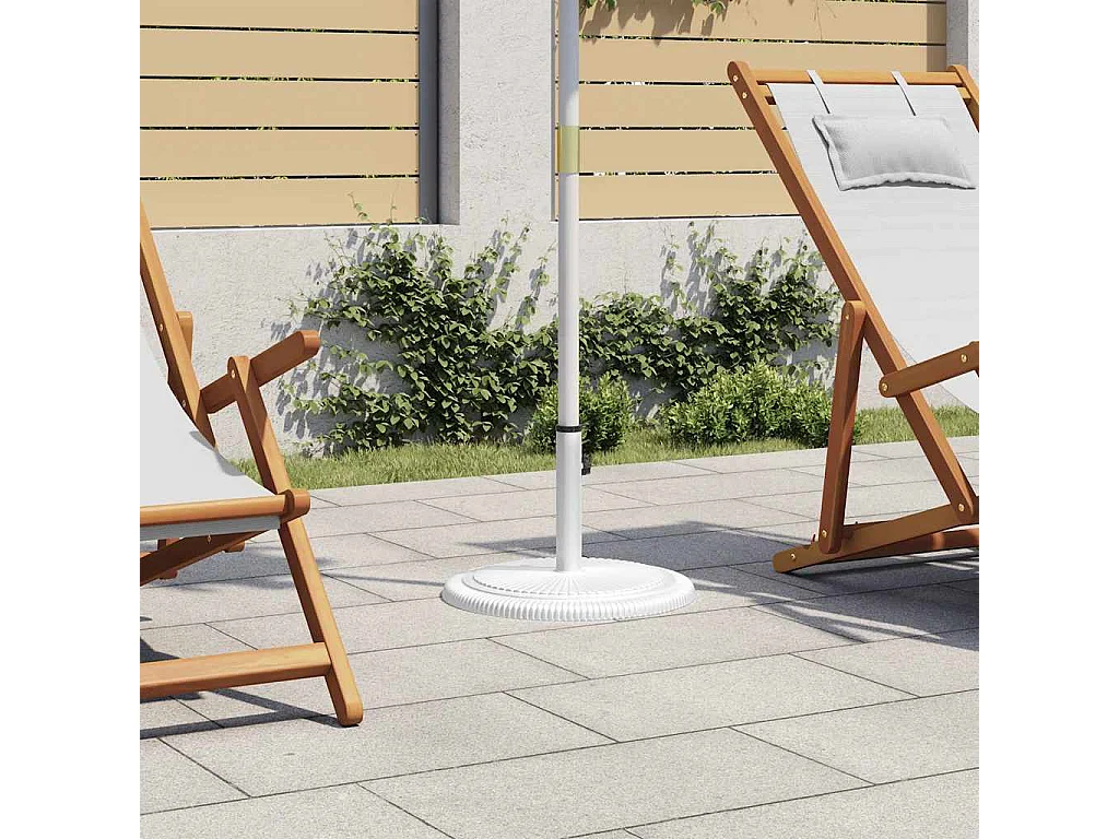 Belfort  Socle de parasol Blanc 45x45x30 cm Fonte