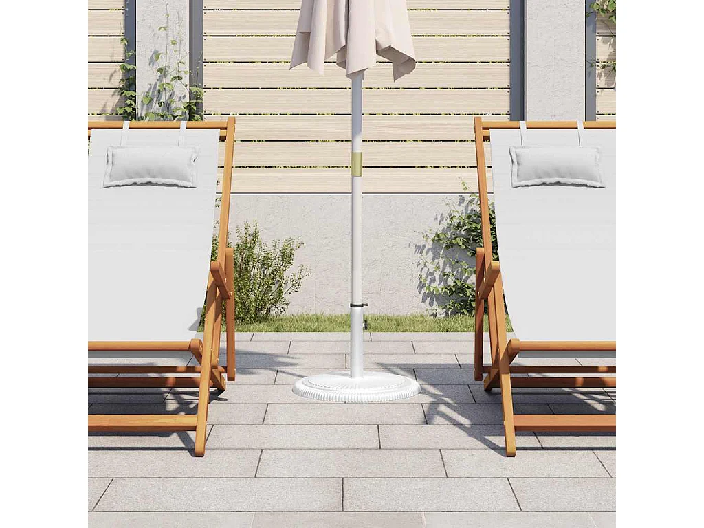 Belfort  Socle de parasol Blanc 45x45x30 cm Fonte