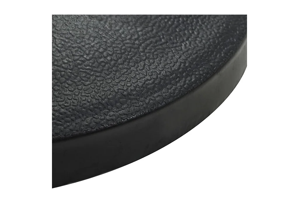 Hønefoss  Socle demi-rond de parasol Polyrésine 15 kg Noir