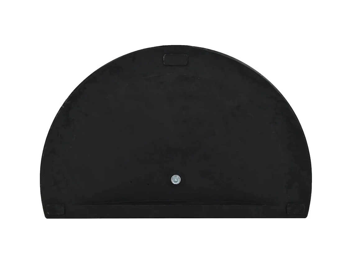 Hønefoss  Socle demi-rond de parasol Polyrésine 15 kg Noir