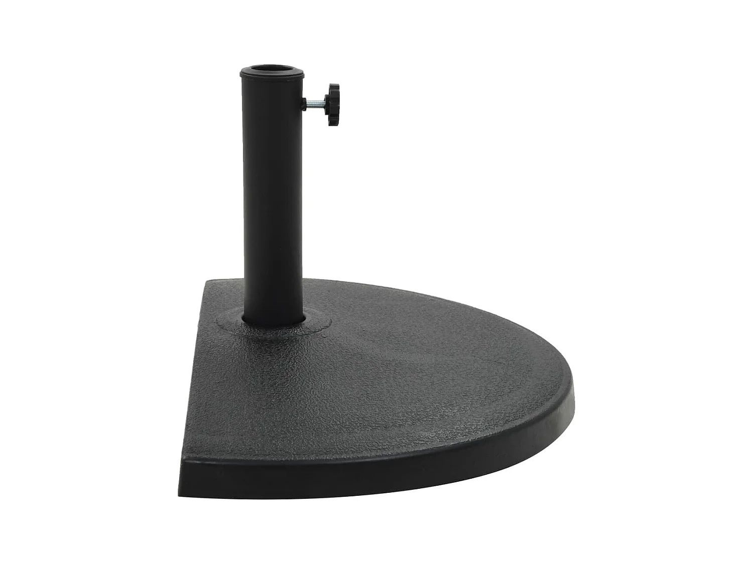 Hønefoss  Socle demi-rond de parasol Polyrésine 15 kg Noir