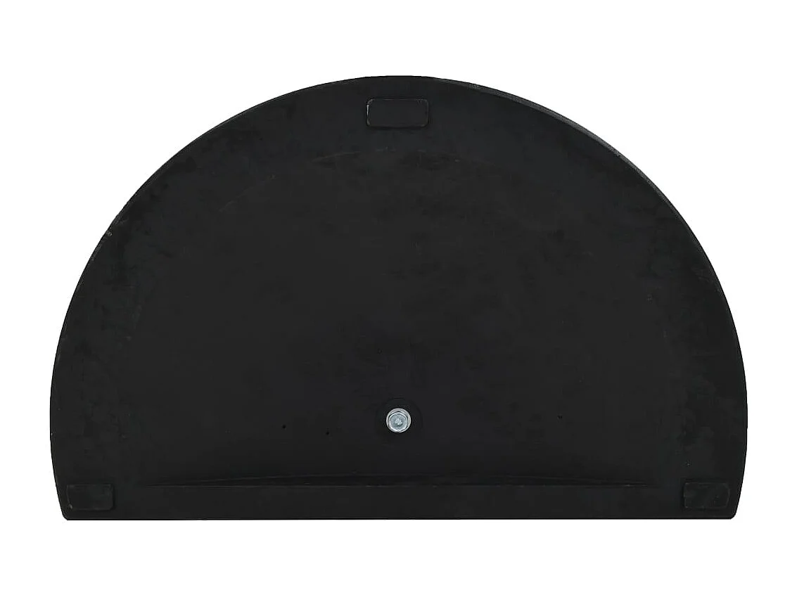 Hønefoss  Base de sombrilla de semicírculo de poliresina negra 15 kg