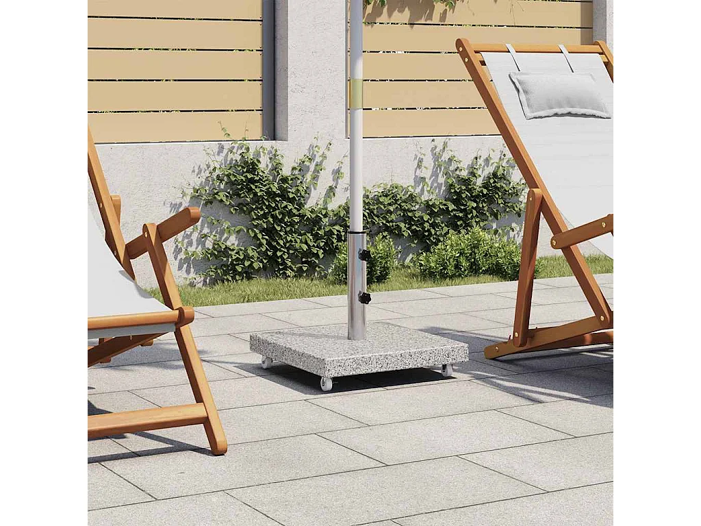 Jessica  Base de sombrilla cuadrada de granito gris 30 kg