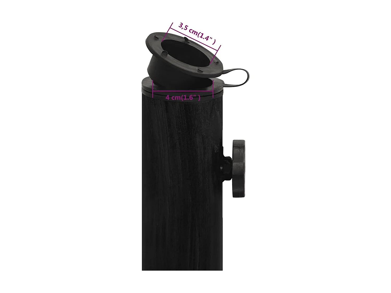 Belfort  Base de sombrilla de erro fundido negro 45x45x30 cm